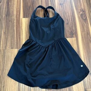 HALARA Black Tennis Dress with Racerback Built in Bra & Shorts